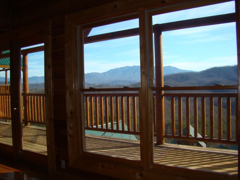 Mountain View from a foreclosure cabin in Sherwood Forest Resort - rental cabin community in Pigeon Forge TN
