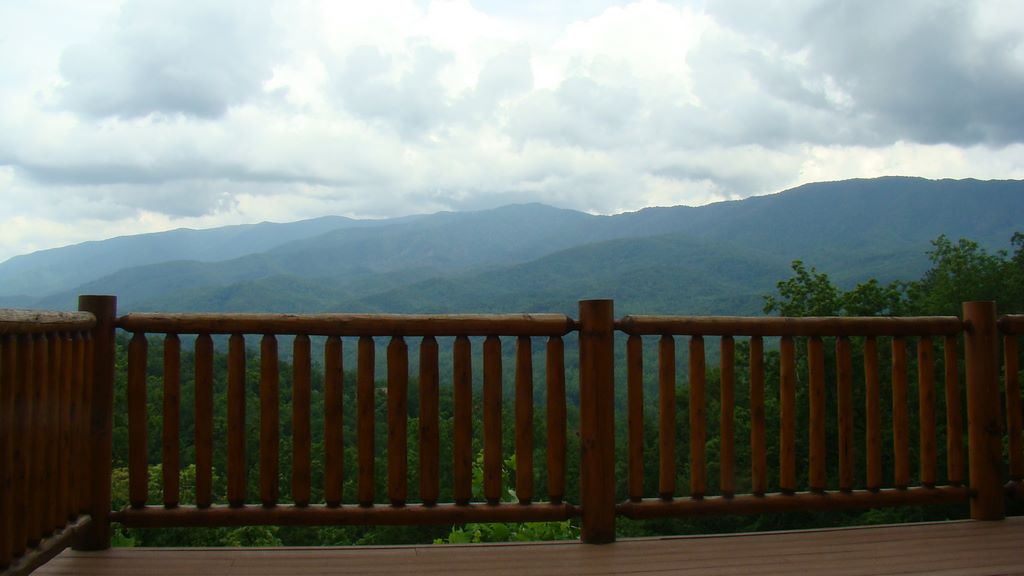 View from the deck of a cabin in Pinnacle View - Pittman Center, TN log cabin