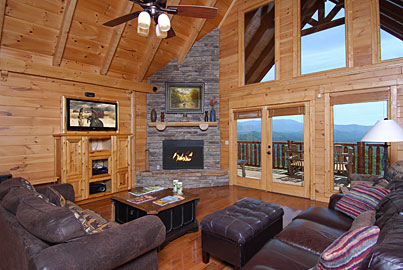 Above The Smokies Cabin Rental - Luxury Pigeon Forge Cabin with theater room and amazing view of the Smoky Mountains