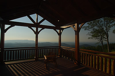 Gatlinburg luxury real estate - view from pavillion at the Enclave at Cove Mountain