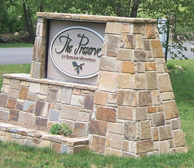 The Preserve At English Mountain Entrance - off Wilhite Road near Jones Cove TN in the Great Smoky Mountains. Upscale residential luxury development in the Smokies