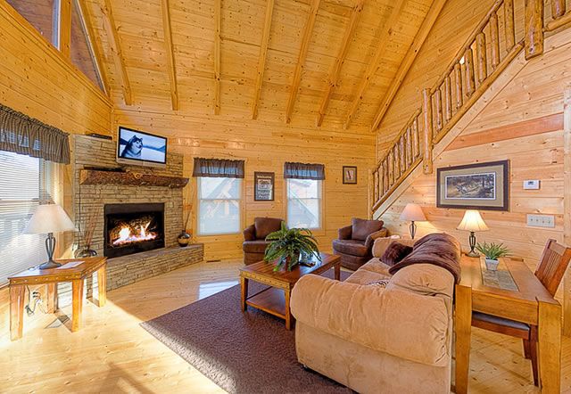 "Simply the Smokies" - luxury cabin rental in Pigeon Forge resort named Summit View. This development is a gated community with great mountain views and just a couple minutes to Dollywood. This cabin is a 4 bedroom cabin with luxury touches and great views