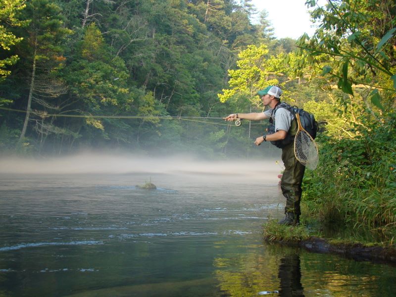 Fly fishing on the South Holston River near Bristol, TN in the Great Smoky Mountains