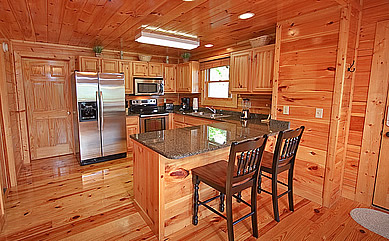 Three Bears Playhouse - Pigeon Forge cabin rental with mountain view in gated Sherwood Forest. Only 5 minutes from the Parkway. Features granite counters, flat screen TV's, stainless appliances, and much more!